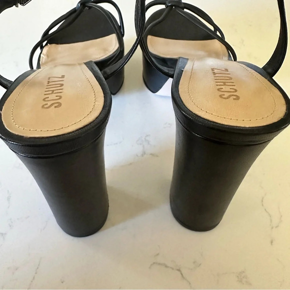 SCHUTZ Kelsie Platform Sandal in Black Size: 10.5 B - Picture 5 of 6